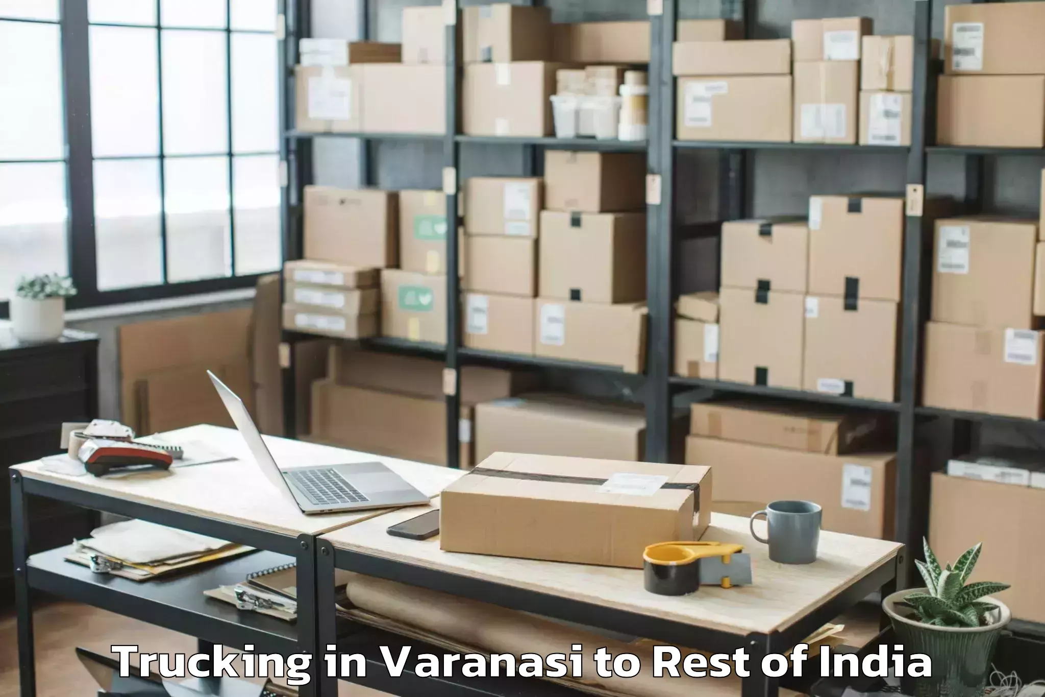 Top Varanasi to Rehta Trucking Available